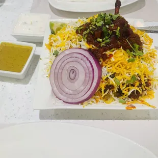 Chicken lollipop biriyani