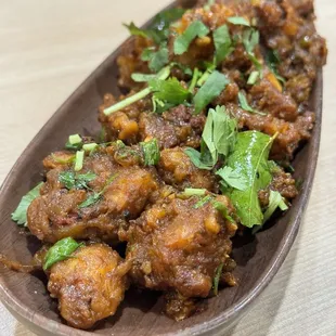 a plate of food on a table