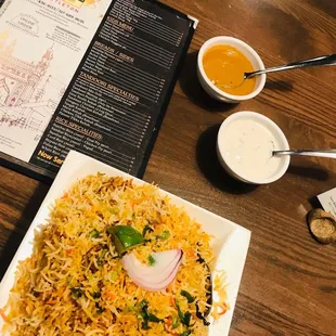 a plate of food on a table