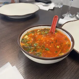 Hot and sour soup vegetarian