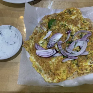 Omlette Paratha Roll  with Raita