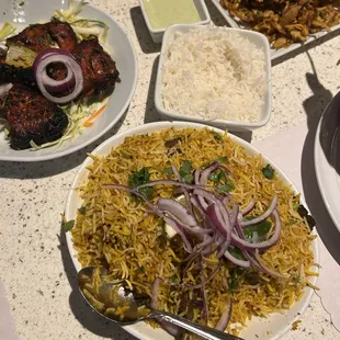 Tandoori Chicken &amp; Goat Biryani