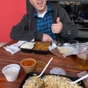 Lamb Biriyani and Chicken Tikka Masala and my husband very happy.