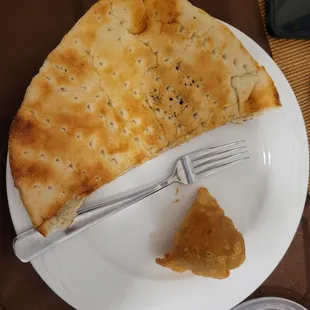 Naan and samosa