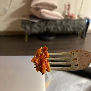 The bigger pieces of scrap chicken in my &quot;butter chicken&quot;