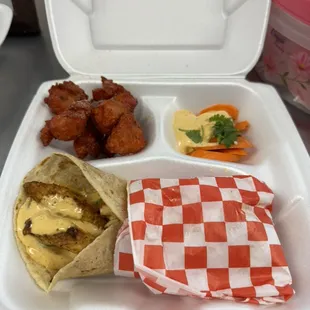 Chicken Tikka Shawarma combo with Chicken 65