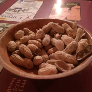 a bowl of peanuts