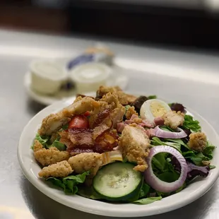 a plate of food on a table