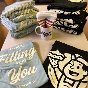 Stop in the store anytime to buy t-shirts or coffee mugs from your favorite Hamilton Pie Place!