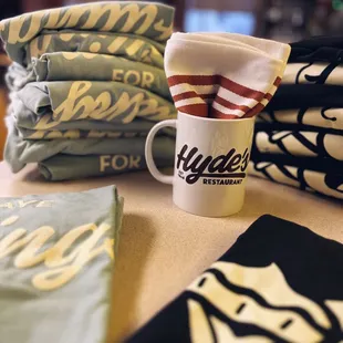Stop in the store anytime to buy t-shirts or coffee mugs from your favorite Hamilton Pie Place!