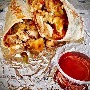 Snoop wrap. Skip on the peppers. Very good.