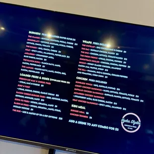 a large flat screen television