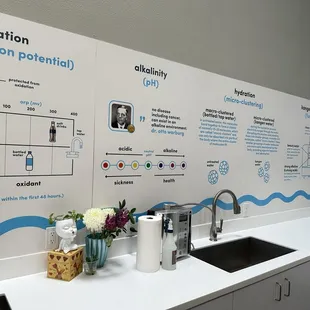 the flow of water into the kitchen