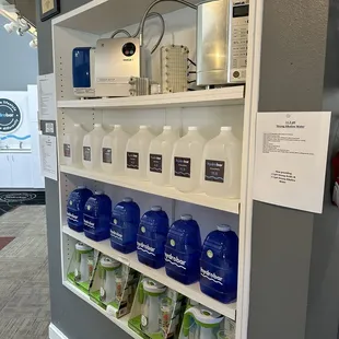 a display of hydrobar products