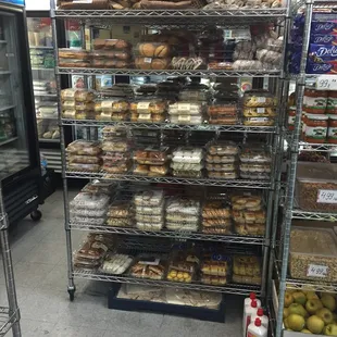 More sweets and pastries and in the back all the dairies