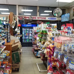 Neatly displayed snacks