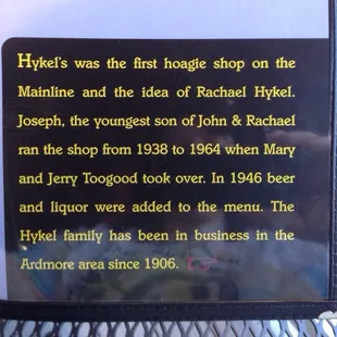 History