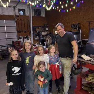 Teacher and students
