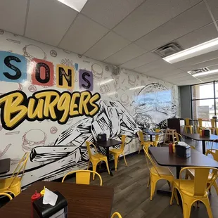 the interior of the restaurant