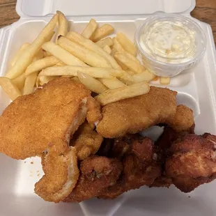 fried chicken and french fries