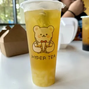 Mango green tea with lychee