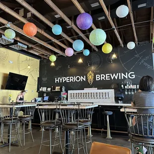 the interior of a brewery