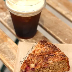 Nitro Cold Brew ($4) + Bird Dog Baking Rye Tea Cake ($4)