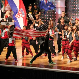 2012. National champions, Hypersquad's Rascals and Bandits represent USA at Hip Hop International Competition, in Las Vegas.