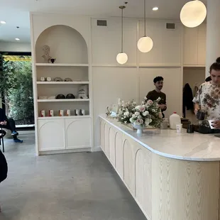 two people in a coffee shop