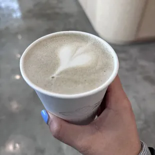 Hojicha Latte with Oat Milk