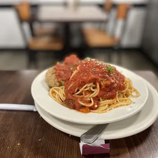 #5. Spaghetti with Meatballs