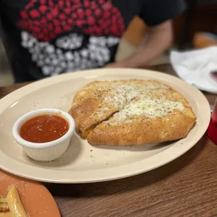 Stromboli and Drink