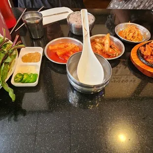 a table of food
