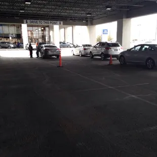 Outside the service center