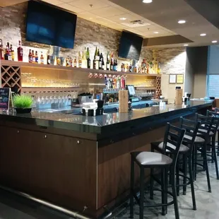 the bar area