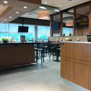 a view of the dining area