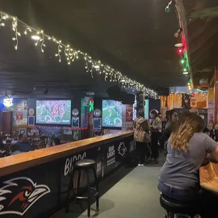 people sitting at the bar