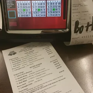 Bingo on a saturday night... 2 sessions chances to win 2500 each session... who can turn that down?