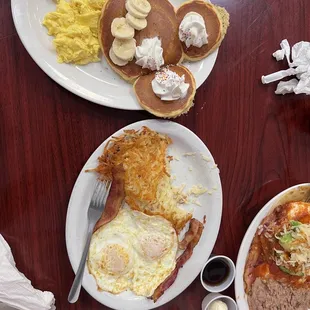 Combo #2, Happy Face Kids, and Huevos Rancheros