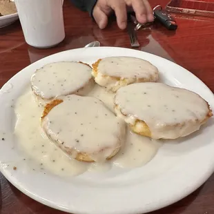 Cold biscuits and gravy