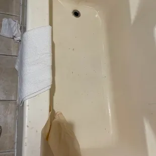 Stains and all kinds of nasty shit in the tub (I didn&apos;t even shower because of how nasty it was)