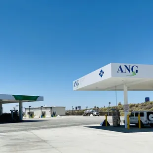 an empty gas station