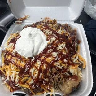 Loaded brisket baked potato