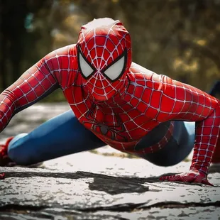 Spidey climbing a wall!