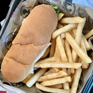 Shrimp PoBoy &amp; Fries