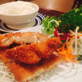Deep Fried Fish with Green Apple Salad