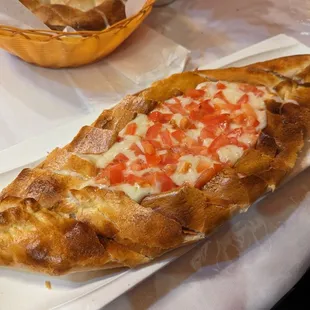 Tomato and cheese pide