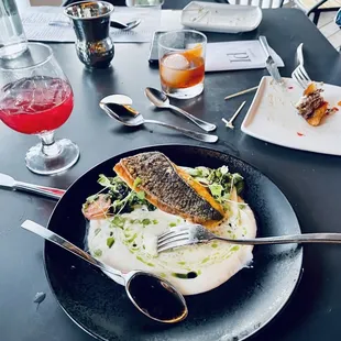  a plate of food on a table