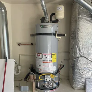 New water heater installation
