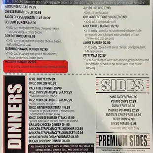 the menu